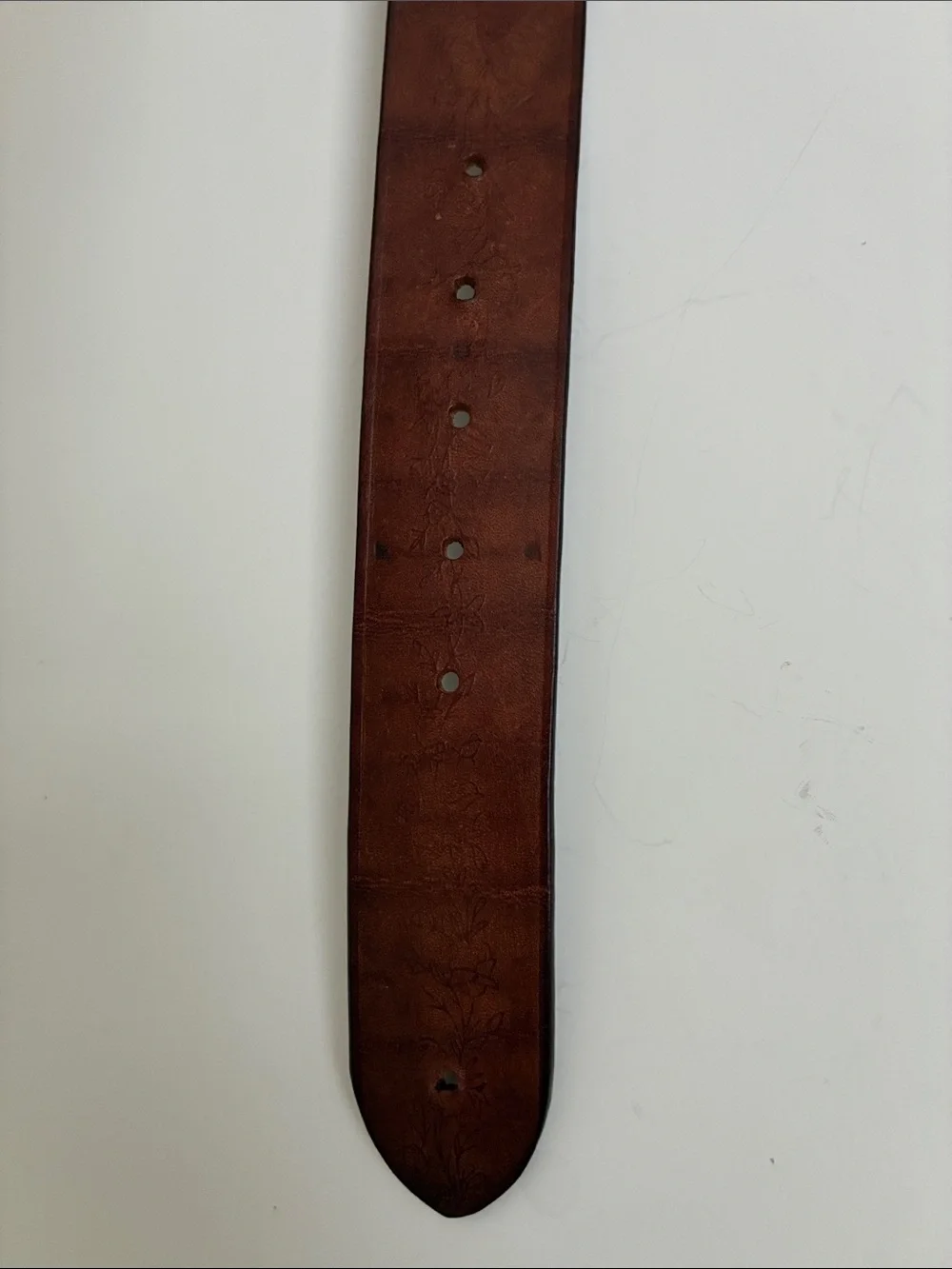 A&F - Floral Engraved Leather Belt